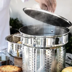All-Clad Stainless Steel Multi-Pot With Steamer Insert, 12 Qt |