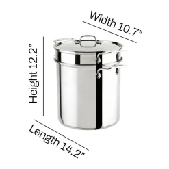 All-Clad Stainless Steel Multi-Pot With Steamer Insert, 12 Qt |