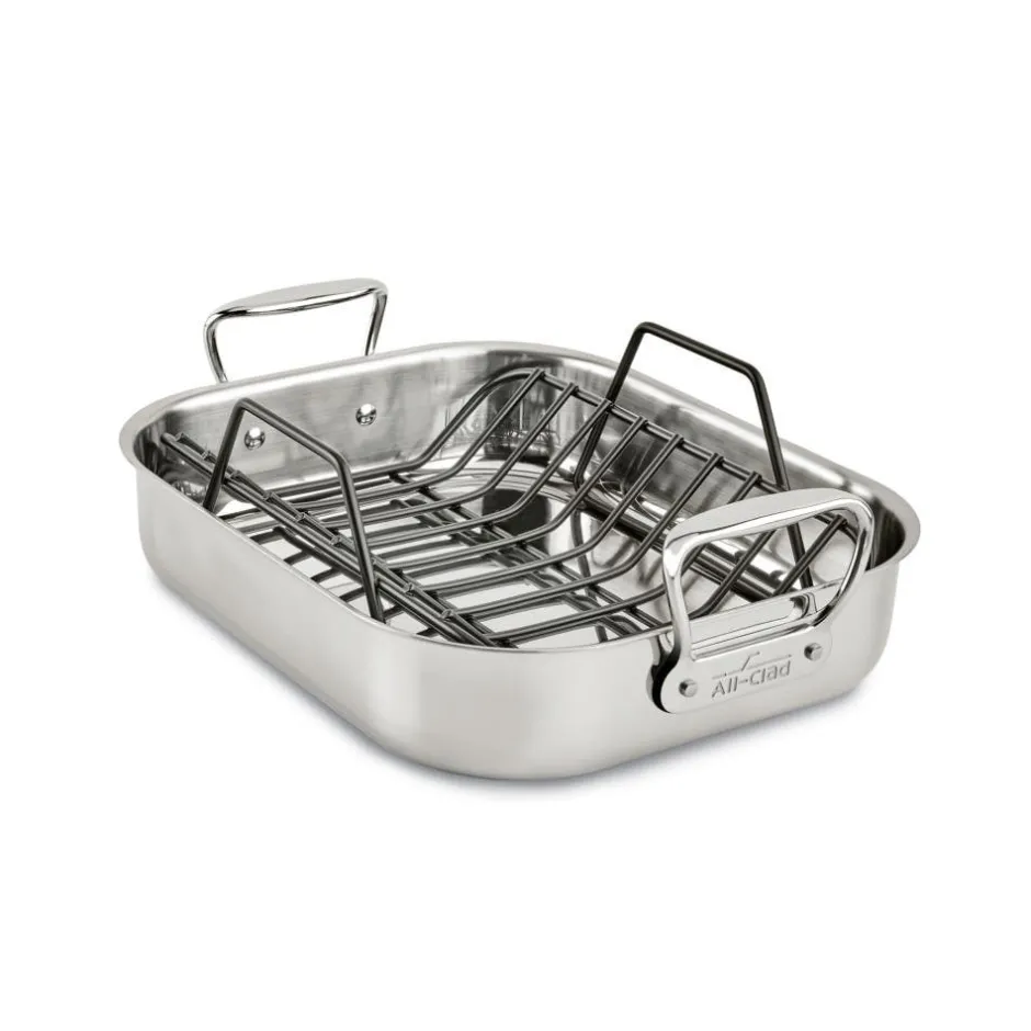 All-Clad 11 x 14-Inch Stainless Steel Small Roaster With Rack I